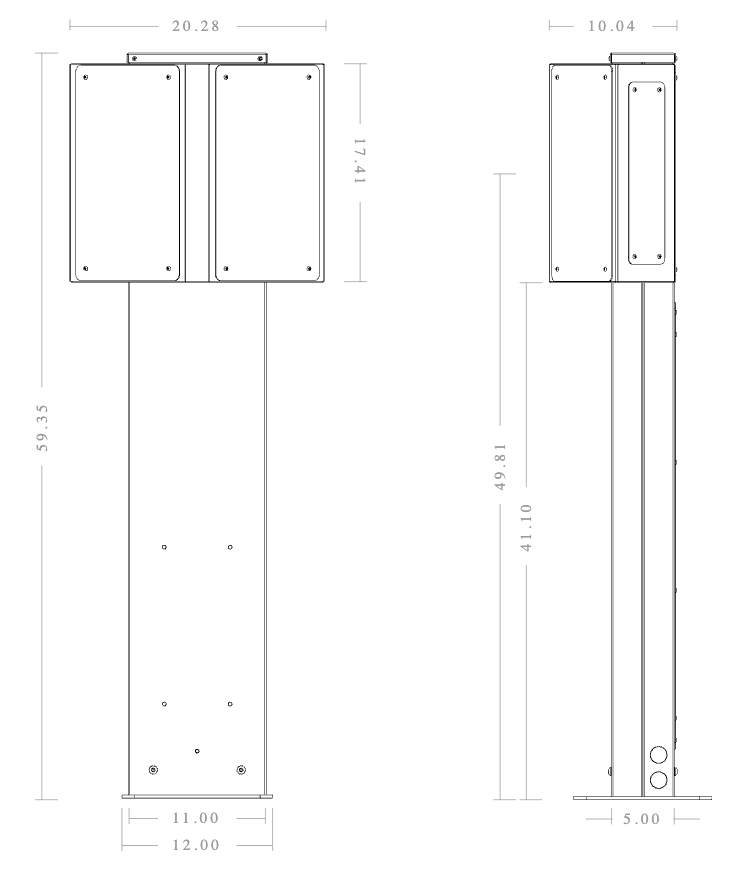 Standard Pedestal for Single/Dual Charger