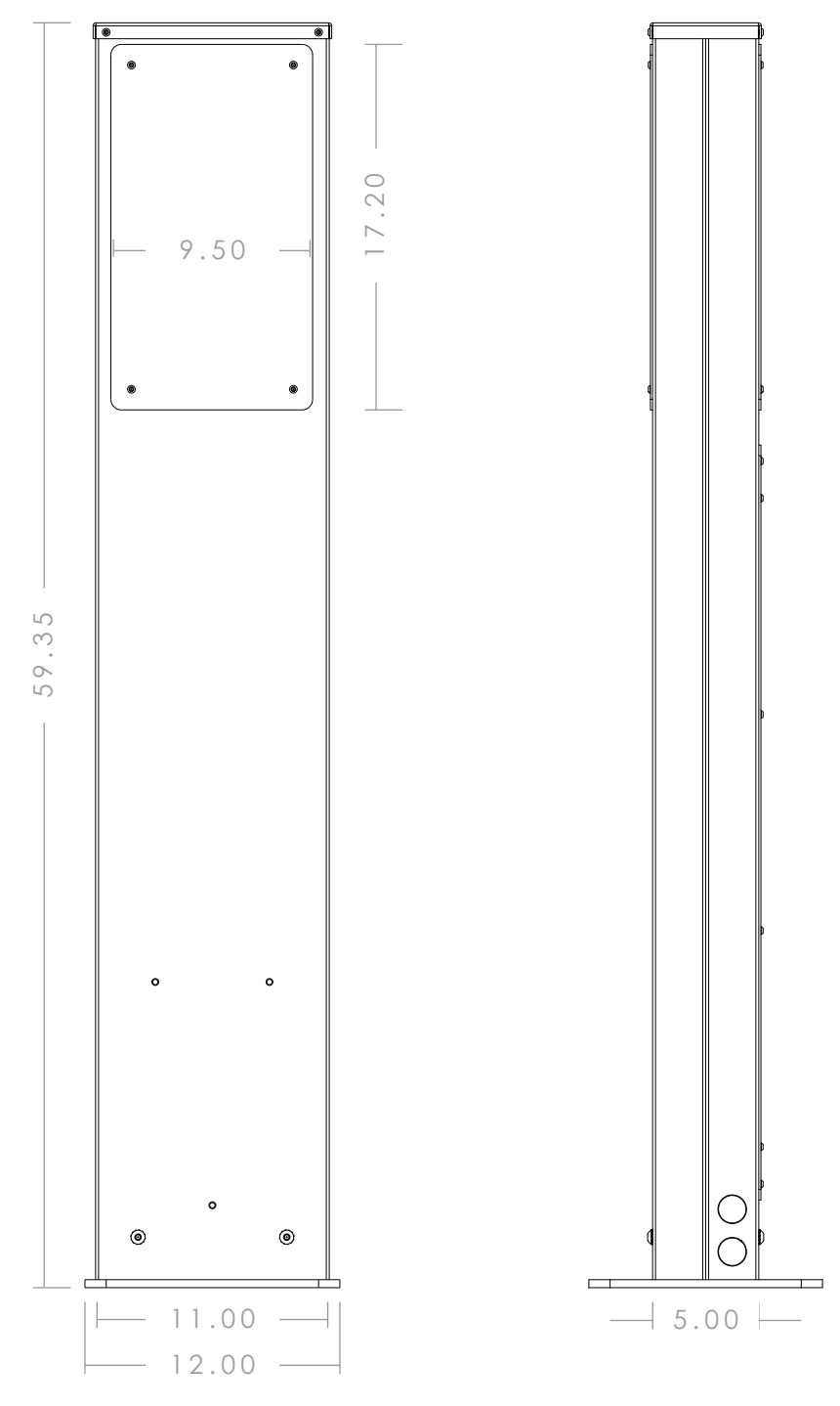 Standard Pedestal for Single/Dual Charger