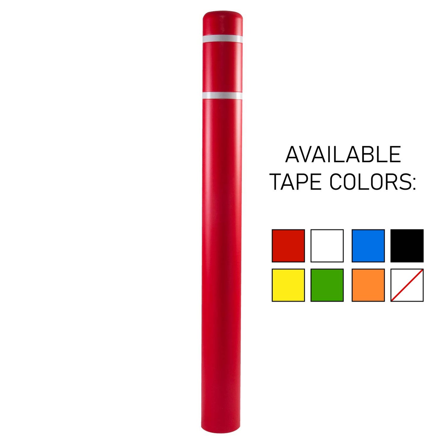 7 Inch Post Guard Top Bollard Cover w/Stripes