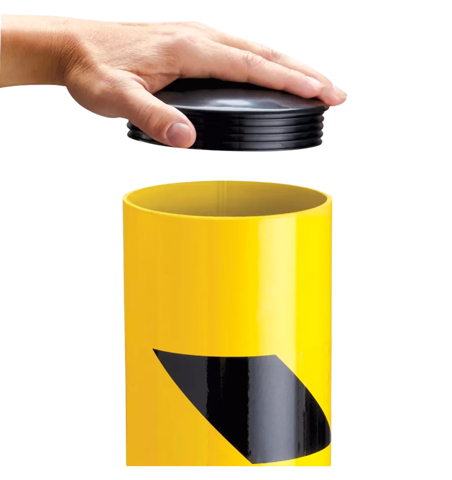 Bolt-On Bollard (yellow) - choose diameter and height