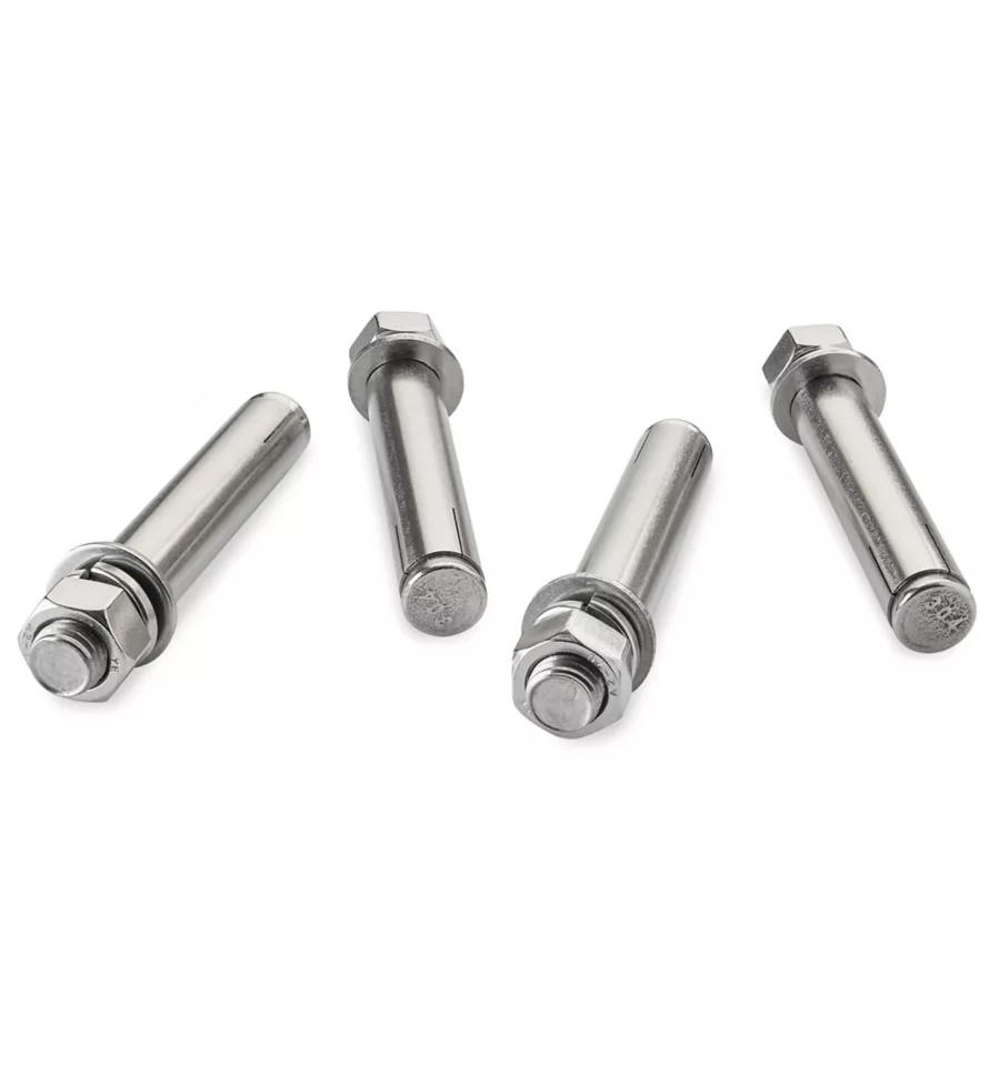 Bolt-On Bollard (chrome plated), Safety Bollard - 4" D x 42" H