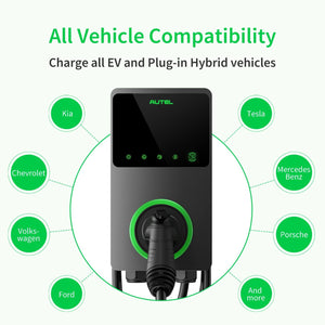 Autel MaxiCharger Home Electric Vehicle (EV) Charger, 50A Hardwired, 25-Foot Cable